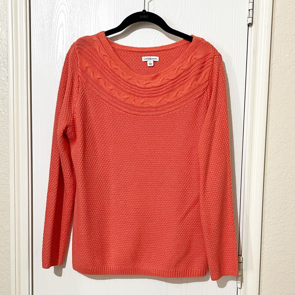 [Croft & Barrow] Orange/Salmon Knit Pullover Sweater